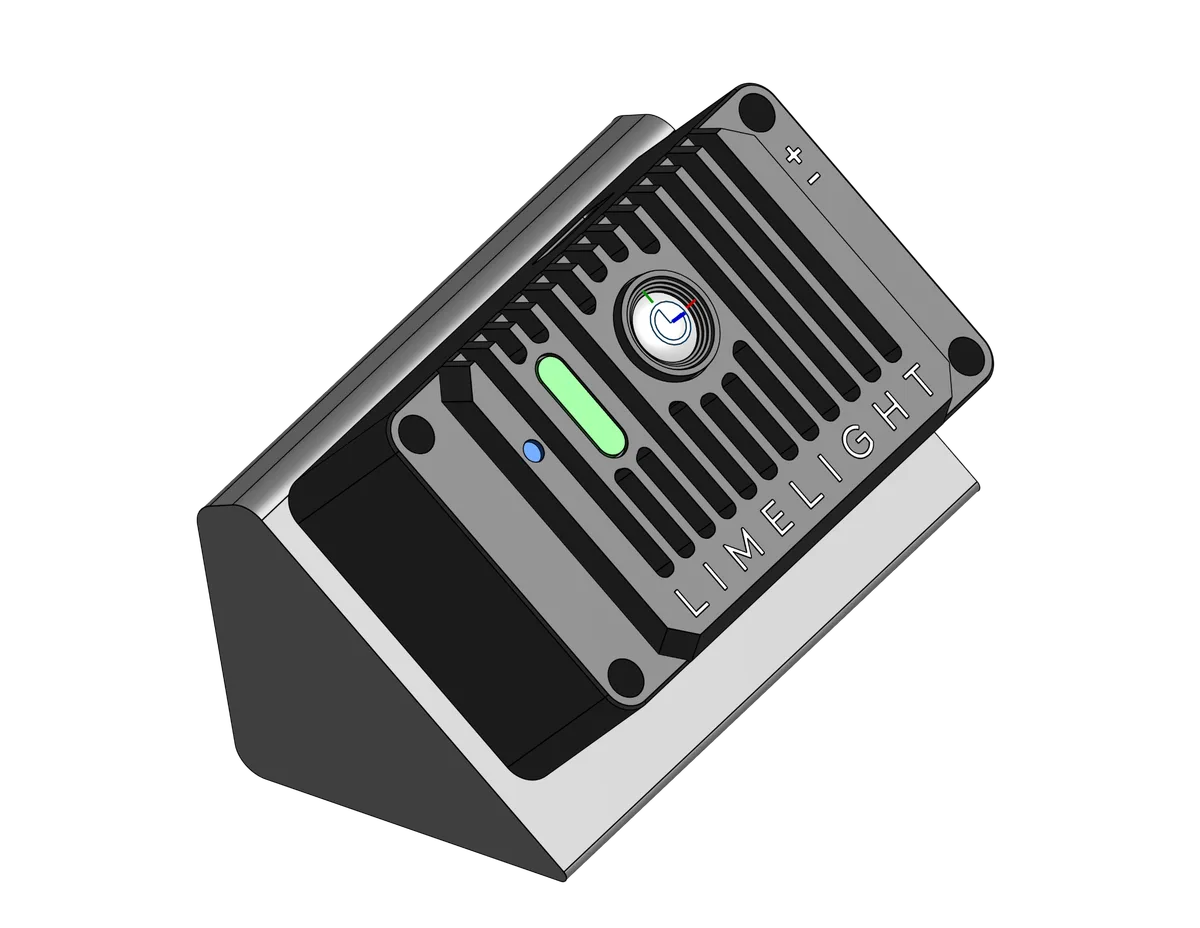 CAD rendering of the angled Limelight 4 camera mount